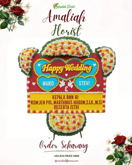 Papan Bunga Pernikahan Klaces